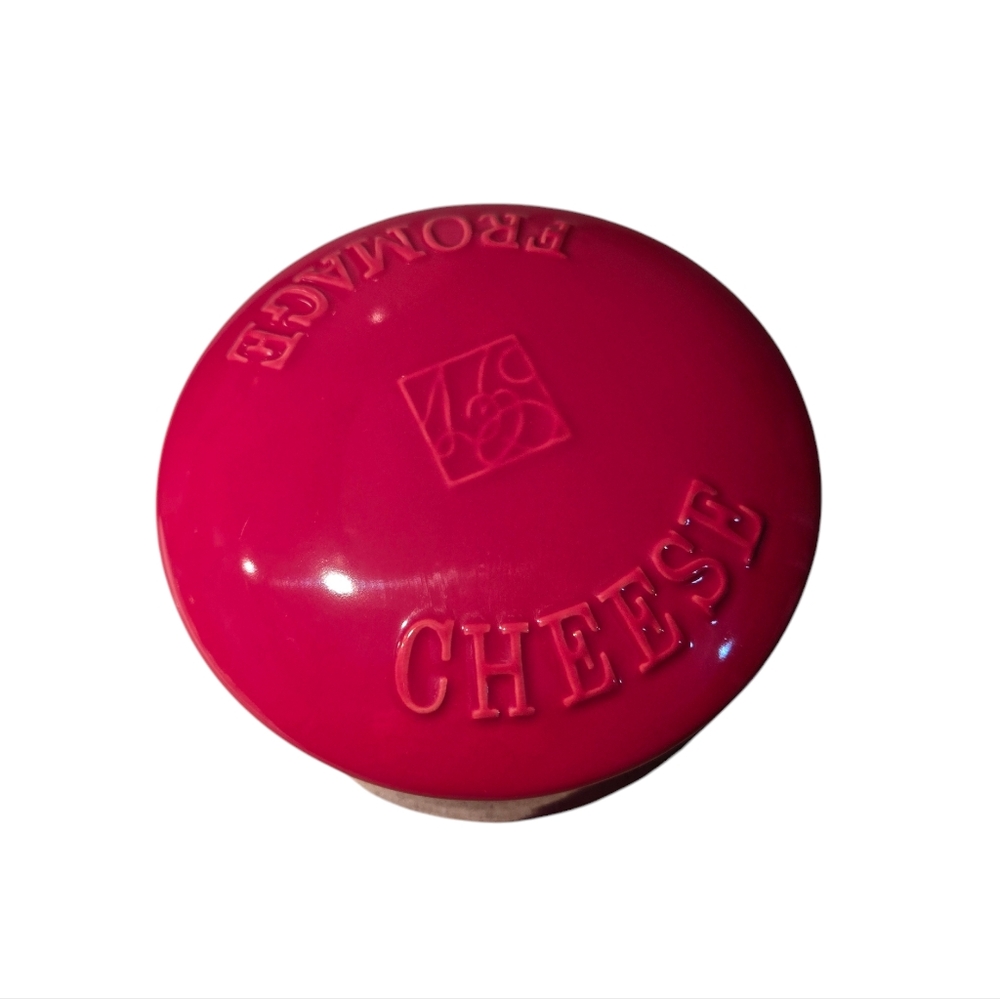 Gourmet Du Village Red Cheese Dome - Vintage Brie Cheese Storage Dome